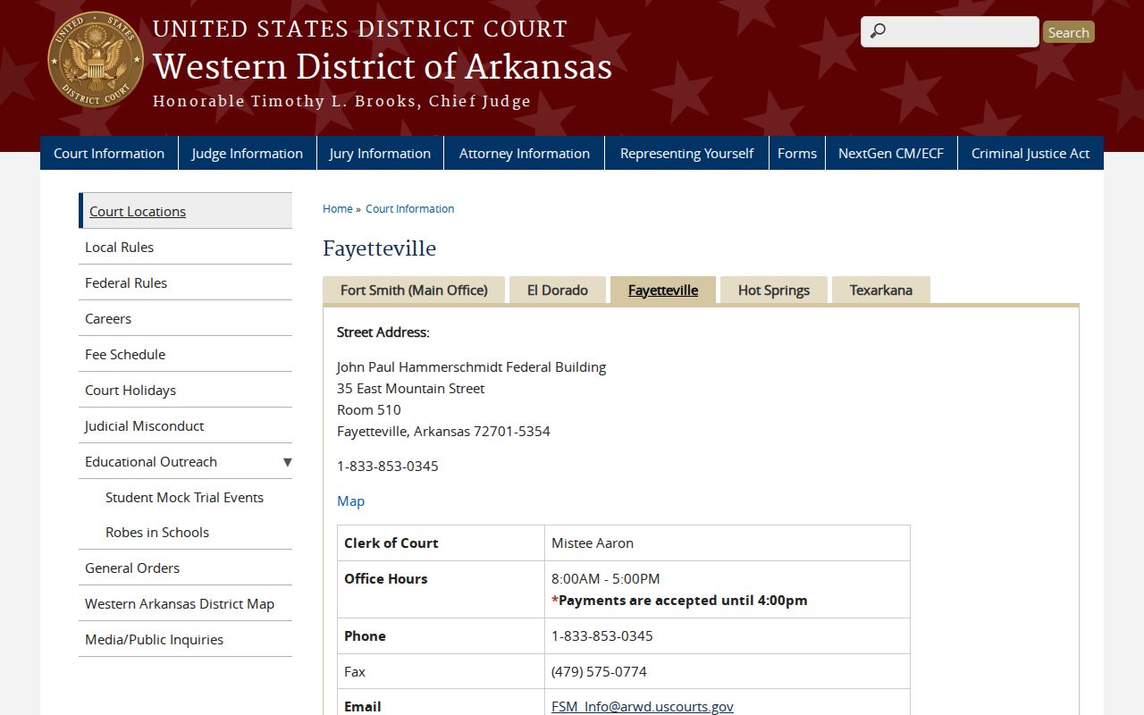 Western District federal court route for Washington County arrest warrant records